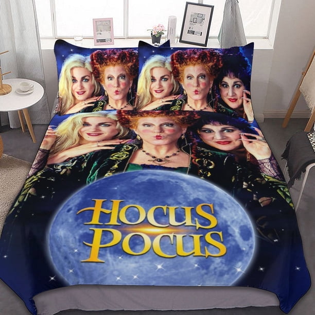 Hocus Pocus 3-Piece Bedding Set Warm And Comfortable Soft Duvet Cover Bed Set for Boys Girls Kids Adult Bedroom All Season