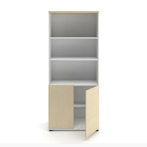 Form Office - Gabinete Alto Librero 80X40X190 Wengue/Gris