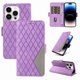 thumbnail image 1 of Funda Cartera para iPhone 14 Pro Max con Tarjetero Soporte y Correa Morado, 1 of 6