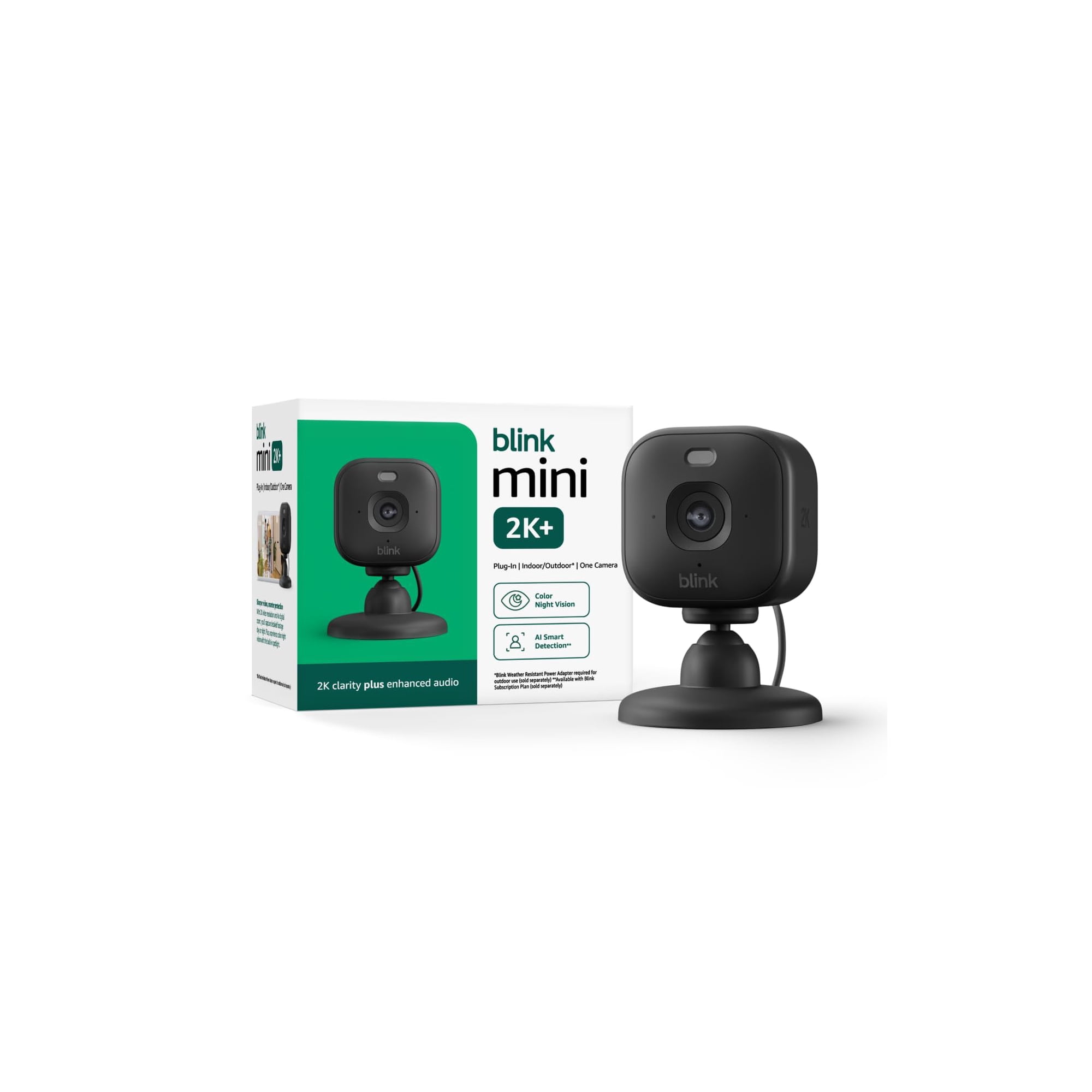 Cámara De Seguridad Blink Mini 2k+ Home & Pet Indoor Negra