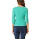 thumbnail image 3 of INSPIRE CHIC Blusa Fruncida con Botones Decorativos para Mujer Regreso a Clases Cuello en V Manga 3/4 Top de Punto Sólido Verde Menta L, 3 of 6