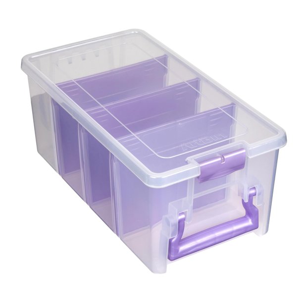 Semicartera ArtBin Organizer para manualidades con 3 separadores de plástico transparente