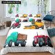 thumbnail image 1 of Kid Excavator Duvet Cover Tractor Truck Bedding Set Construction Vehicle Cartoon Comforter Cover Crane Car Polyester Quilt Cover Bed Sheets, 1 of 5