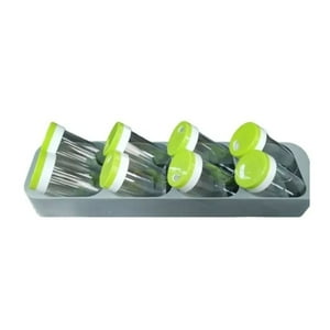 Disparo - Especiero 8 Frascos Verde 39Cm Organizador De Especias
