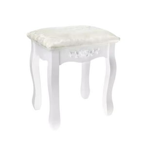 Castellaro - Taburete De Tocador Madera Blanco Rose Angela