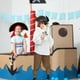 thumbnail image 2 of Disfraz de pirata medieval para niño Prebene, blanco y marrón, talla 10-12, 2 of 3