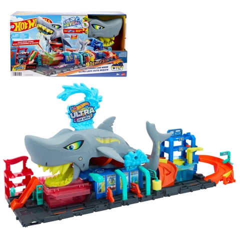 Hot Wheels City Mega Tiburón Auto Color Reveal 3+ Años