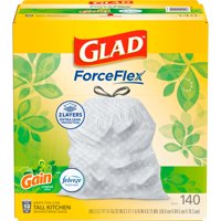 Bolsas De Basura Glad Forceflex Tall Kitchen, 13 Litros, 140 Unidades, Ganancia