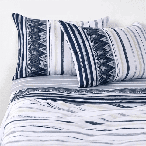 Genérico - Sabanas Cannon 2 Plazas 144 Hilos Diseño Tempo Color Alba