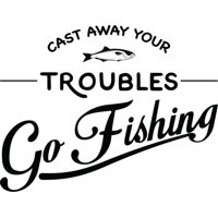 Rienda Libre Graphics - Decomural Cast Away Your Troubles Fishing Ws-46148