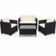 thumbnail image 1 of Set de terraza de 4 piezas Sunset Black Rattan, 1 of 6