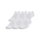 thumbnail image 1 of Pack de 6 calcetines Under Armour Essential No Show, unisex, blancos, 1 of 4