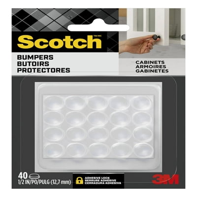 Almohadillas Adhesivas Protectores Scotch 40 Piezas 1.3 Cm Transparentes