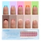 thumbnail image 1 of Press on Nails Dsixnails, 300 unidades, punta francesa cuadrada, 15 tamaños, 1 of 8