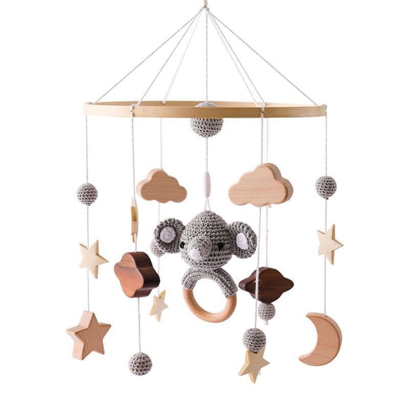Cuna De Bebé Montessori, Juguete Sensorial Móvil, Decoración De Guardería, Sonajeros De Cuna, Elefante