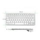 thumbnail image 3 of Teclado Bluetooth Weibo Plateado Wb8023, 3 of 3