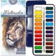 thumbnail image 1 of Set de Pintura Acuarela MozArt Supplies 24 Colores + Pincel, 1 of 8