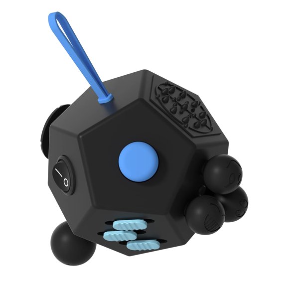 Cubo Antiestrés Dodecágono DoDoMagxanadu 7 cm Negro 12 Lados