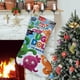 thumbnail image 1 of Uglydolls Tema: Calcetines de Navidad, fino lino blanco para colgar en escaleras y chimenea, decoración navideña para el hogar, regalo de Navidad. 45cm × 32cm, 1 of 5