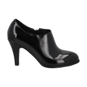 Botin Bobbi Negro Charol Taco Medio Police