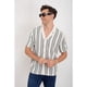thumbnail image 3 of Camisa Hombre Hilo Algodon Verano Diseño Lineas Calidad Premium 7225, 3 of 4