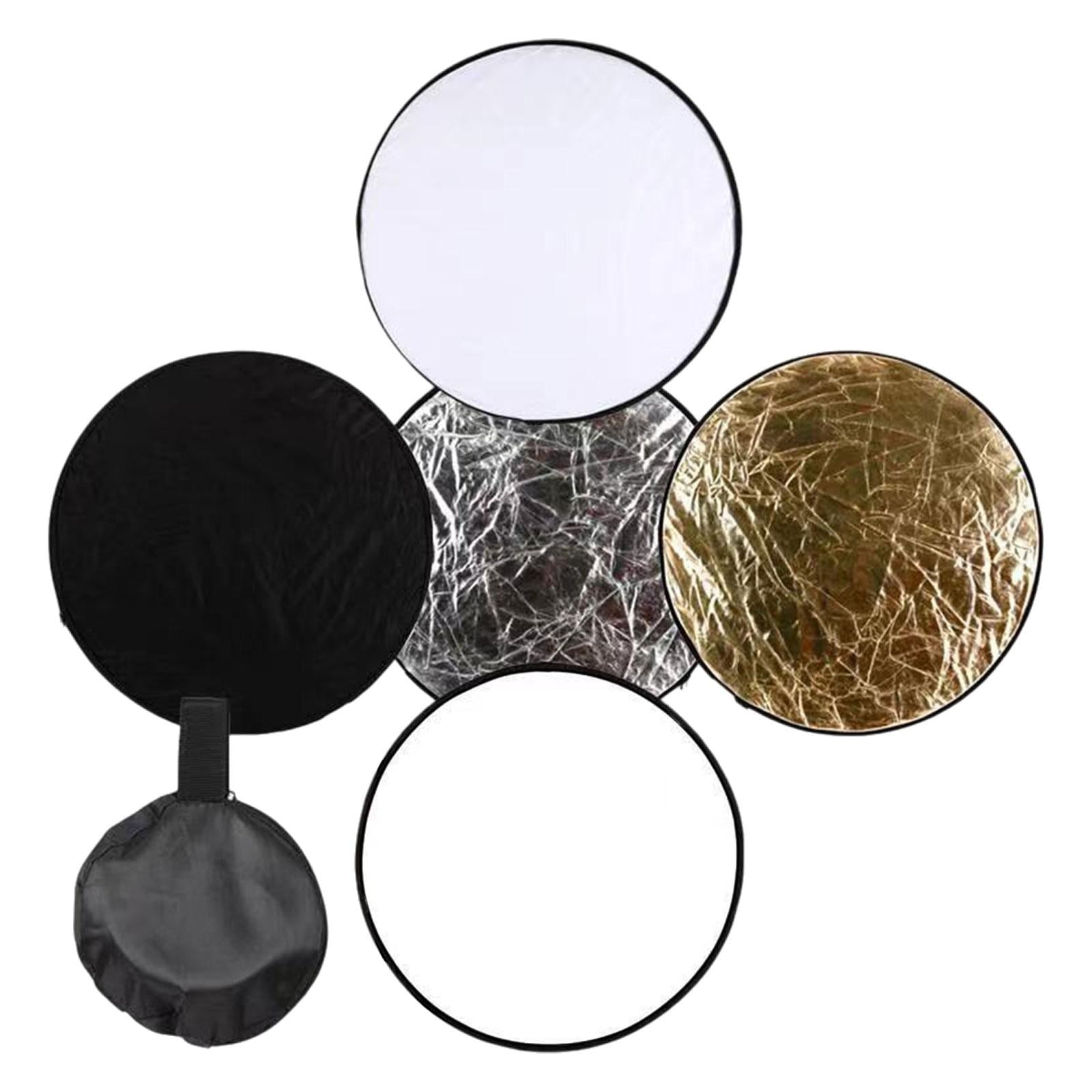 Magideal - Reflector De Luz Para Fotografía Con Bolsa, Panel De Fotografía Plegable Redondo, Difusor Reflector De Luz Para Estudio De Fotografía De Alimentos 30 Centimetros