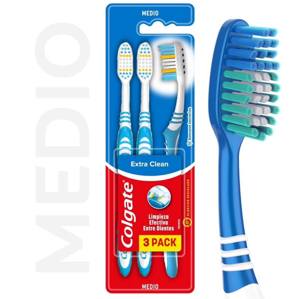 Cepillo Extra Clean 3x Medio 3 Un Colgate