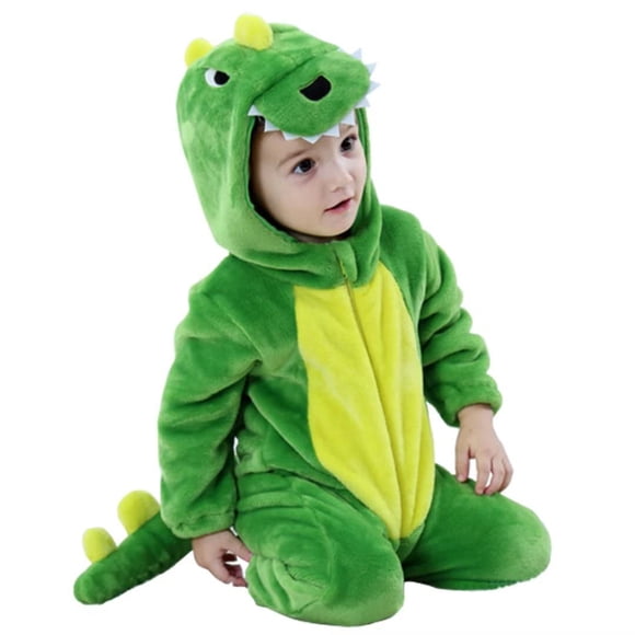 Disfraz QIAONIUNIU para Halloween, bebé, dinosaurio verde, de 2 a 3 años