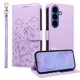 thumbnail image 1 of Funda Cartera para Samsung Galaxy S26 Perro Cachorro Grabado con Tarjetas Soporte Correa Morado, 1 of 6