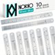 thumbnail image 1 of Regla NOKKO Metal de acero inoxidable de 30 cm, paquete de 10, 1 of 9
