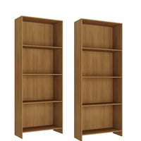 Movelaria - Combo 2 Libreros Color Natural 164X57X27Cm R16X2