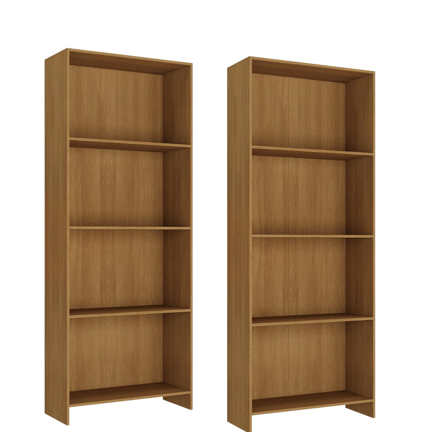 Movelaria - Combo 2 Libreros Color Natural 164x57x27cm R16x2