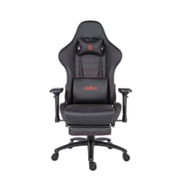 Silla Gamer Oficina Krone Xl Pro Reclinable + Masaje + Apoyapiés Negro