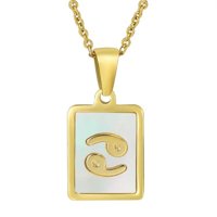 Collar Heshpaws Constellation Shell 18K Gold Plated Dorado