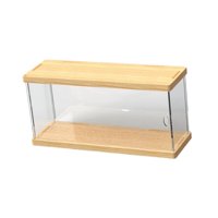 Magideal - Caja De Exhibición De Figuras De Acción Para Encimera, Base Y Tapa De Madera, Acrílico Transparente Multifuncional Para Pequeños Adornos Resistentes