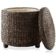 thumbnail image 1 of Otomana de almacenamiento Casafield 17 redonda con tapa, jacinto de agua, 1 of 8