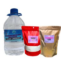 Mamá Limpiando - Pack Vinagre De 10% Incoloro 3 Litros + 1 Kilo De Bicarbonato + 1 Kilo De Percarbonato