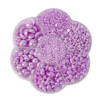 Bothyi - 2800 Piezas De Gemas De Cuentas Planas De Media Perla Para Joyería, Ropa, Álbum De Recortes, Color Morado