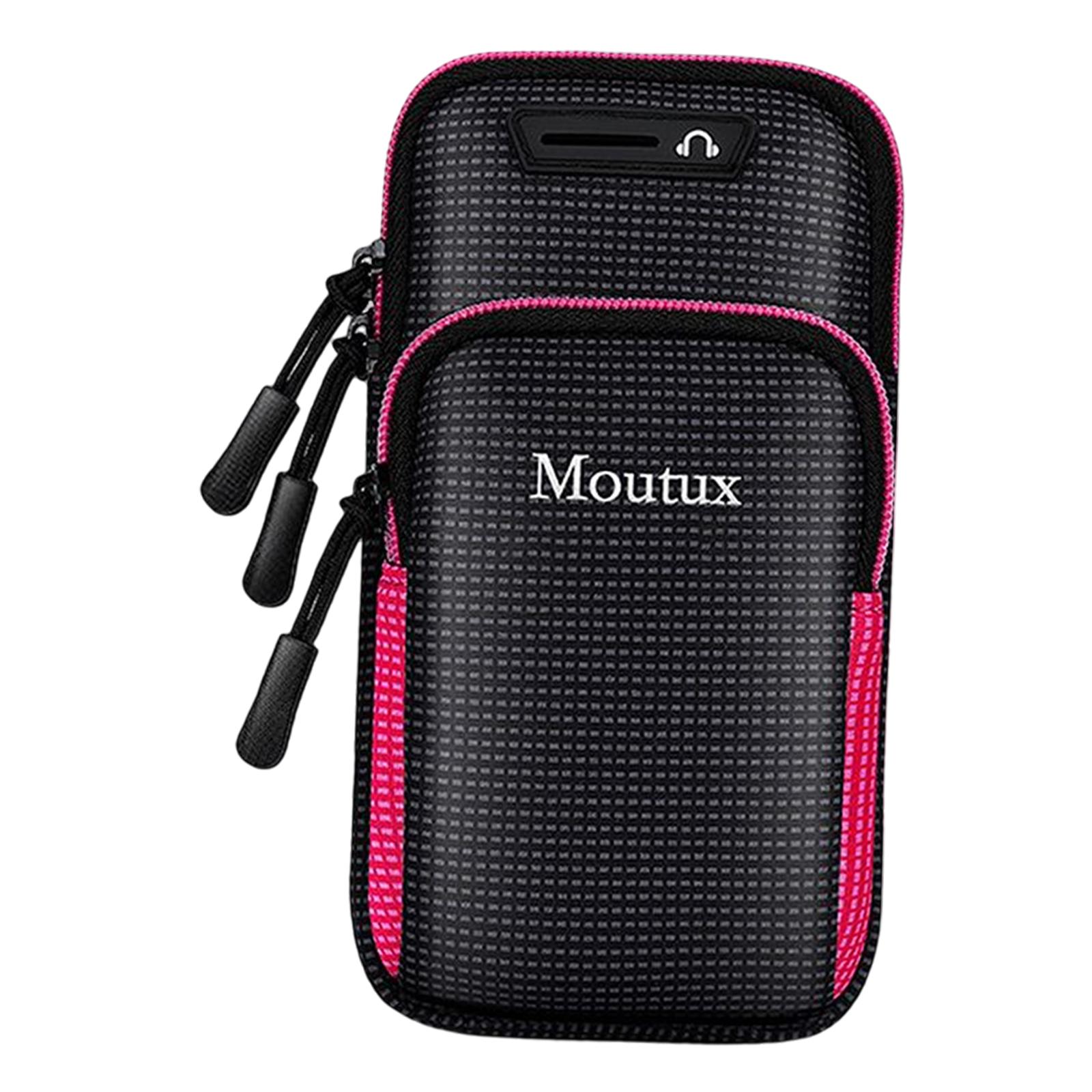 Magideal - Brazalete Soporte Para Teléfono Para Hombres Mujeres Funda Para Universal A Prueba De Agua Con Orificio Para Auriculares Brazalete Para Teléfono , Rosado