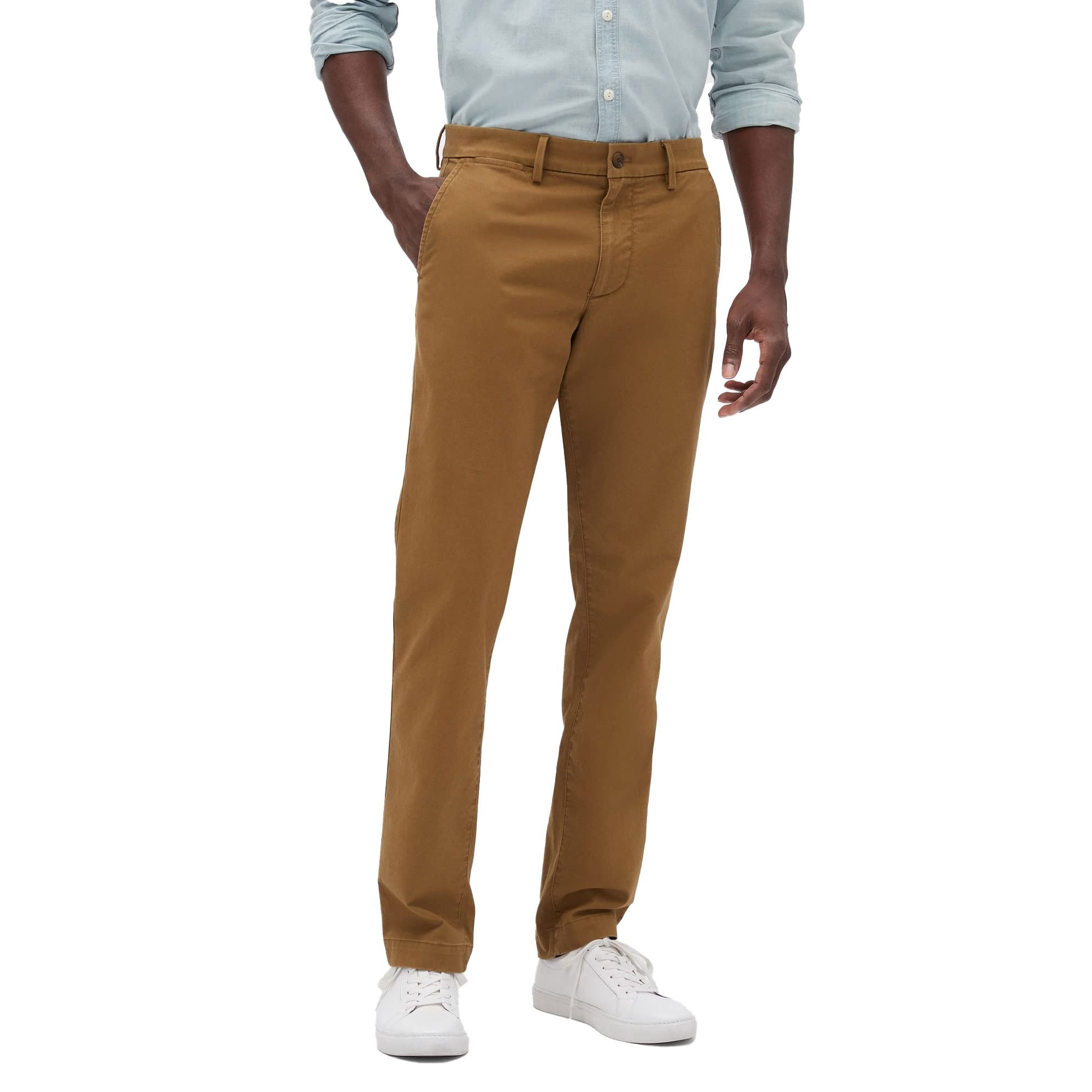 Pantalones Gap Essential Slim Fit Khaki Marrón Palomino Para Hombre
