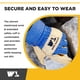 thumbnail image 4 of Guantes de trabajo Wells Lamont de piel de alta resistencia, color azul palma/marrón, talla M, 4 of 7