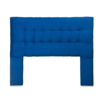 Dgb - Respaldo Cama 2 Plazas Felpa Azul Marino Alicante Cp