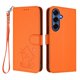 thumbnail image 1 of Funda Volteable con Diseño de Gato para Samsung Galaxy S26 Plus, Naranja, 1 of 6