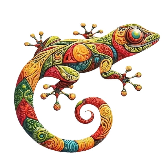 Decoración De Pared De Metal Con Diseño De Geco, Artesanía Moderna Para Vallas De Oficina, Interiores Y Exteriores.
