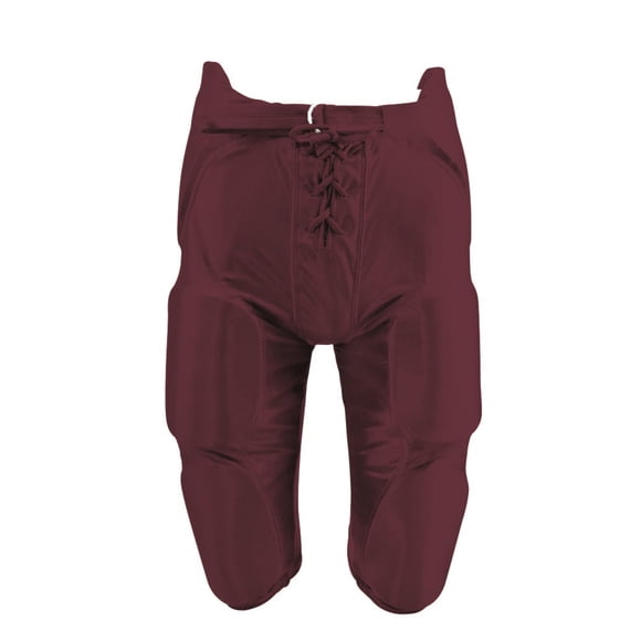 Pantalones de fútbol MARTIN Youth, color granate, talla M, con juego de almohadillas de 7 piezas