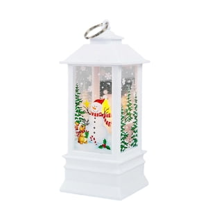 Bothyi - Linterna Colgante Led De Decoración Navideña Para Exteriores E Interiores Muñeco De Nieve Multiusos Blanco