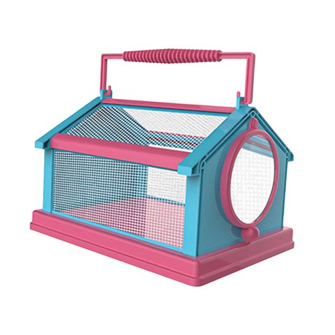 Ioensy - Jaula Portátil Para Hábitat De Insectos Y Mariposas, Orugas Al Aire Libre Para Niños, Azul Y Rosa