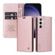 thumbnail image 1 of Funda Billetera de Cuero para Samsung Galaxy S25 con Tarjetero y Soporte - Tapa Magnética Rosa, 1 of 6