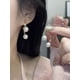 thumbnail image 1 of Pearl Crossed Stud Earrings for Women, Vintage French Style Light Luxury Jewelry, 1 of 2
