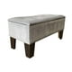 thumbnail image 1 of Banqueta Baul HVM Capitone Gris Felpa, 1 of 3